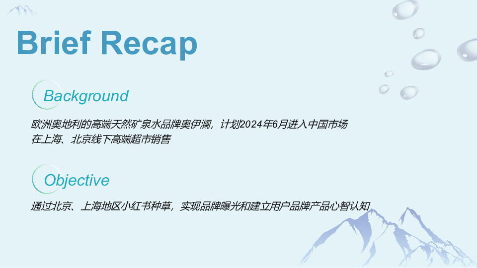 奥伊澜矿泉水2024小红书营销推广案